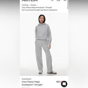 Aritzia Cozy Fleece Mega Sweatpant Straight